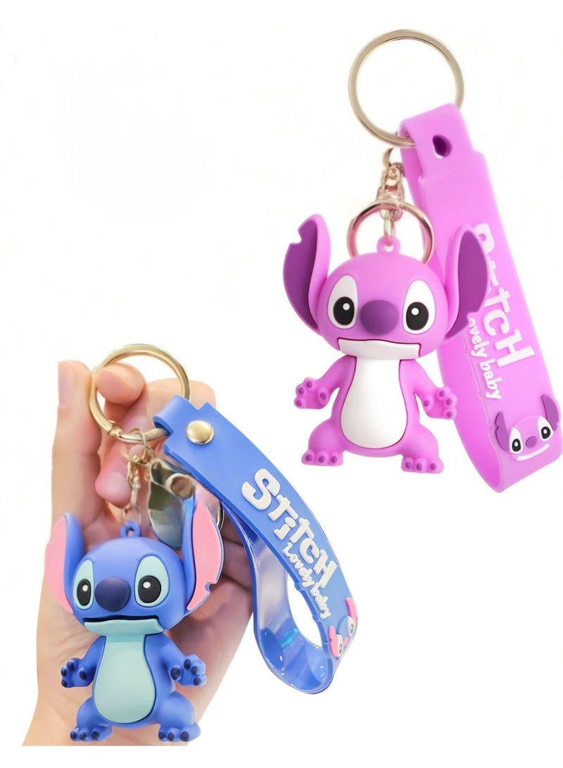 STITCH Purple Stitch Rubber Keychain - Image 5